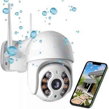Imagem de 2 Câmeras Externa Ip Prova D’água Infravermelho Wifi Hd Cor Branco appyoosee Wifi