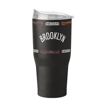 Imagem de FANMATS Copo de aço inoxidável NBA Brooklyn Nets City Edition 850.5 g – Revestimento em pó de parede dupla isolado e durável – Design City Edition, mantém as bebidas quentes e frias por horas