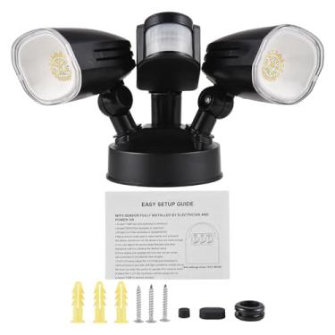 Imagem de Luocute Luz Externa Com Sensor de Movimento, Luz de Parede por Indução Infravermelha Com Temperatura de Cor Ajustável 3000K 4000K 6000K, Resistente à água IP54, para Pátio de Armazém de (Padrão dos