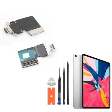 Imagem de FKBAightccy Substituição do conector Dock para iPad Pro 11 polegadas 1ª geração A1980 A2013 A2228 A2068 para iPad Pro 32.8 cm 3ª 4ª geração A1876 A2014 A2229 A2069 Cabo flexível de substituição da