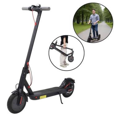 Imagem de Patinete Elétrico 350W Dobrável 25 km/h Autonomia 35 km Até 120 kg Led Preto Importway Iwpel350