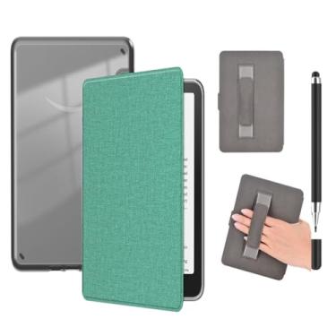 Imagem de Akacy Capa protetora de couro PU transparente e textura macia para Kindle Paperwhite 6.0 (Geração 2022/2024, números de modelo C2V2L3 e RS23CV), fina e leve, à prova d'água (1)