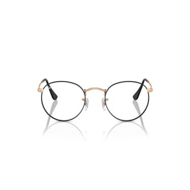 Imagem de Armação para Óculos Ray-Ban Round Metal 0RX3447V 3173 Tam 47 / Preto/Rose Gold