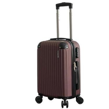 Imagem de Mala de Bordo ABS 10kg 17” a 21” Polegadas Mala de Viagem com Rodinhas 360° Cadeado Código (Vinho-17”(8KG) Modelo-JJJ)