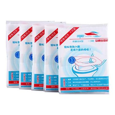 Imagem de Mingzhe Capa de Assento de Vaso Sanitário para Viagem Conveniente, Tapete Higiênico, Pacote Com 50 Unidades