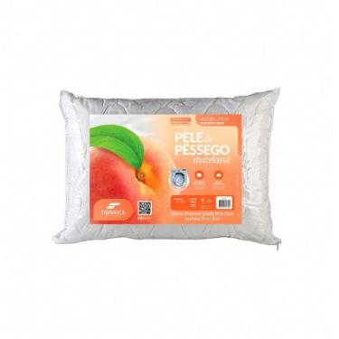 Imagem de Travesseiro Fibrasca Pele De Pêssego Fibra Siliconada Branca