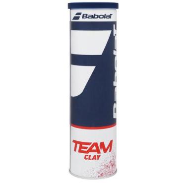 Imagem de Bola de Tênis Babolat Team Clay Tubo em Lata com 4 Bolas