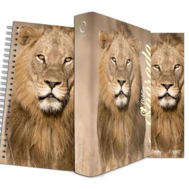 Imagem de Kit Leão no Campo Trigo - Planner + Bíblia Capa Dura NAA + Marca Págin
