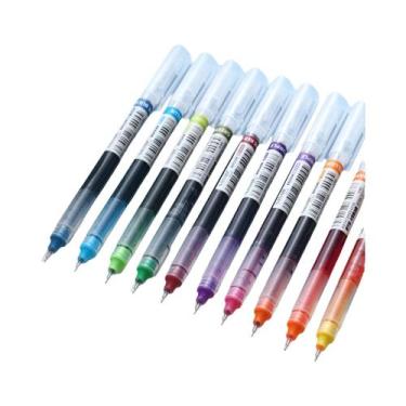 Imagem de Canetas Gel Coloridas 10 Peças 0,5mm Secagem Rápida Grande Capacidade 