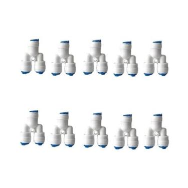 Imagem de Kit De Conexões Rápidas Push-In Para Tubos De Água RO, Conexões Em T, 
