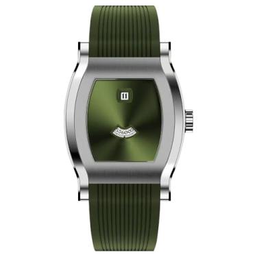 Imagem de Specht & Söhne Relógio de pulso masculino mecânico automático de aço inoxidável com cristal de safira, Verde