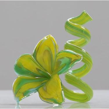 Imagem de RISEON Suporte de vela feito à mão para pilar de vidro de flor de murano, suportes de vela Tealight, suporte de castiçal para planta de aviação, peça central para casamento, festa, aniversário