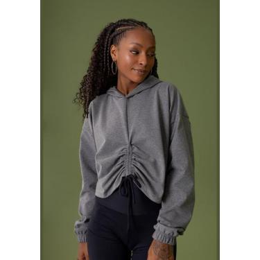 Imagem de Blusão Moletom Urban Style Feminino The Philippines, Cinza, XG