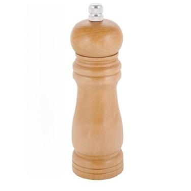 Imagem de Kit Moedores de Pimenta e Sal Manual de Madeira 15 e 21cm Moagem com Regulagem Triturador de Especiarias para Cozinha(1 unidade,MOEDOR 15 CM)