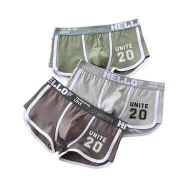 Imagem de Shorts Boxer De Algodão Masculinos Pacote Com 1/3/4 Peças Lingerie Sex