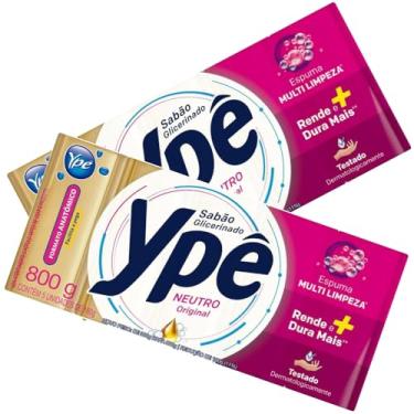 Imagem de kit com 2 Sabão em Barra Ypê Glicerinado 180g 5 Unidades