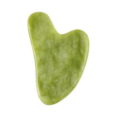 Imagem de Ferramenta De Massagem Facial Gua Sha De Pedra Natural Jade Para Cuida
