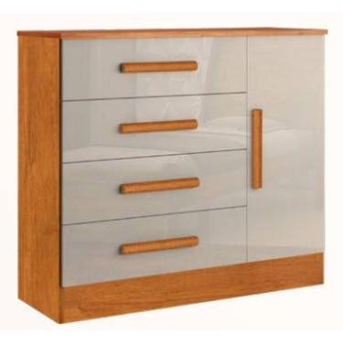 Imagem de Cômoda para quarto 4 gavetas com sapateira - Zeus Bianchi - Bianchi Mó