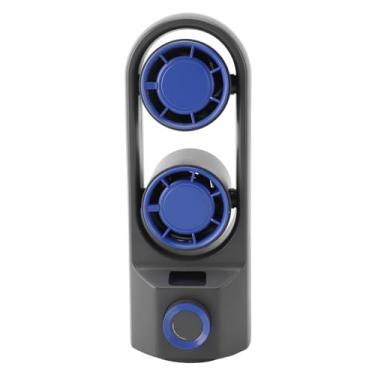 Imagem de TOPINCN Ventilador de Torre Portátil Com Turbinas Duplas, Ventilador de Mesa Recarregável USB Com Velocidade Ajustável Contínua do para Quarto de Sala de Estar de Escritório, Circulação (Cinza