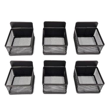 Imagem de Fockety Organizador Magnético de Saquinhos de chá Com 6 Pacotes, Suporte para Saquinhos de chá de Malha de Metal, Cesta de Pacotes de Açúcar de Bancada para Geladeira (Preto)