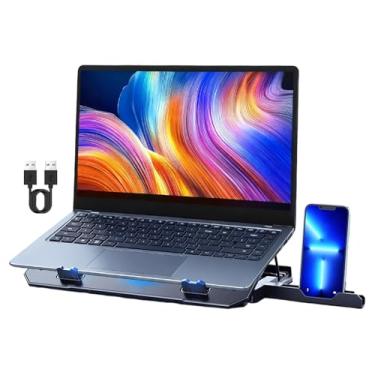 Imagem de Almofada de Ventilador de Arrefecimento para Laptop,Elevador Para Portátil Com Redução De Calor,Suporte Com Ventilador Para Portátil | Para Apartamento, Quarto, Mesa, Trabalho, Reunião E Viagens