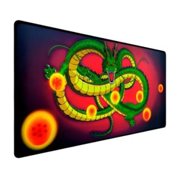 Imagem de Mouse Pad Gamer XL Dragão Eterno Sagrado (70x35cm) – Edição Mística das 7 Esferas Estreladas – Superfície Speed Profissional, Base Antiderrapante e Bordas Reforçadas – Vermelho Lendário
