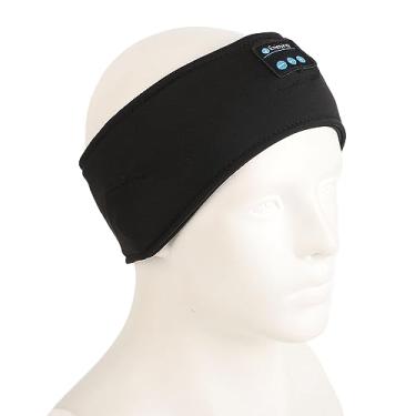 Imagem de lyrlody Faixa de Cabeça de Música Esportiva, Faixa de Cabeça Com Alto-falantes Estéreo Integrados Fones de Ouvido para Dormir Bateria Recarregável USB 8H Playtime para Execução de Ioga (BLACK)