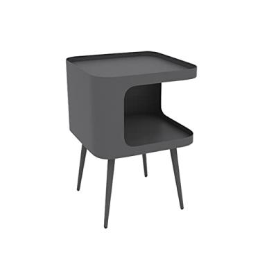Imagem de Mesa de cabeceira simples moderna mesa lateral de ferro forjado fosco mesa de centro quarto multicolorida grande espaço de armazenamento mesa de cabeceira mesa de cabeceira (cor: 1) (1)