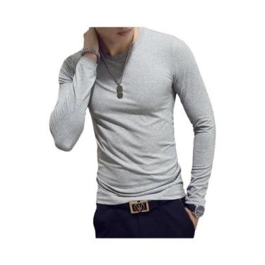 Imagem de Camiseta De Tênis Masculina Slim Fit De Manga Longa 2024 Roupas Esport
