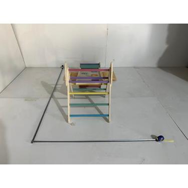 Imagem de KidsBuddy Pikler Triangle Set with Cushion 9-in-1, Large Wooden Pikler Triangle Climbing Set9RHW4N