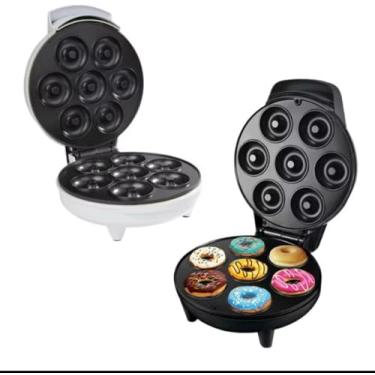 Imagem de Máquina de Fazer Donuts Mini Rosquinhas, 7 Cavidades, Antiaderente, 110v, 23x20cm