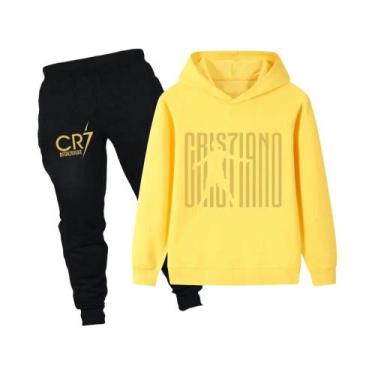 Imagem de Conjunto De Moletom Masculino CR7 Estampado Para Fãs, Manga Longa, Out