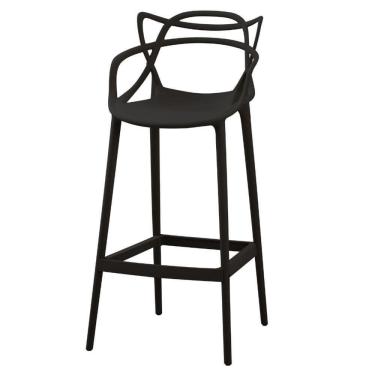 Imagem de Banqueta Alta Solna Master Aviv Allegra Or Design 108 Cm (altura) Polipropileno Cor Preto