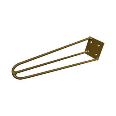 Imagem de Pé de Metal 25 CM Hairpin Legs Rack e Puffs Dourado