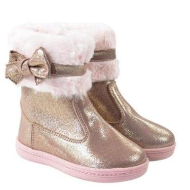 Imagem de BOTA MENINA MOLEKINHA 2127.216  LAÇO COM PELO ROSA-Feminino
