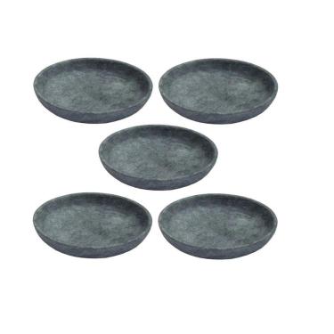 Imagem de Kit 5 Pratos Fundo Para Massa Em Pedra Sabão Borda Alta 28Cm