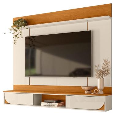 Imagem de Painel Suspenso Para Tv 65 Pol Aura 2 Portas Deslizantes 182 Cm Cinamomo Off White Madetec Cinamomo Off White