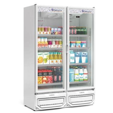 Imagem de Expositor Vertical 2 Portas De Vidro Gcvr950 Gelopar Refrigerador 957 Litros Branco 220v