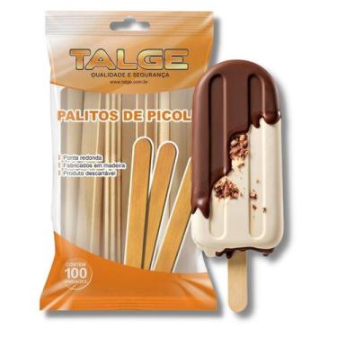 Imagem de Palito Picole Kit 100un Sorvete Artesanato Depilação Abaixador De Líng