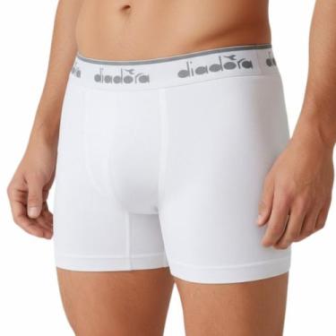 Imagem de Kit 5 cuecas boxer diadora sem costura - masculino, Branco, M