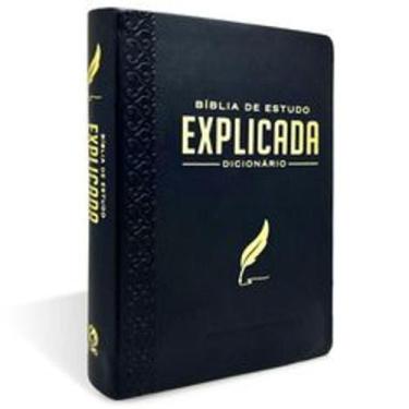 Imagem de Biblia de estudo explicada m - rc luxo preta - CPAD