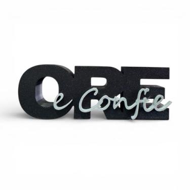 Imagem de Decoracao Crista Ore e Confie Letreiro Religioso Moderno Fe - FLEX3D