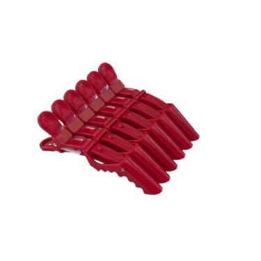 Imagem de Clips Presilhas Prendedor Piranha De Cabelo Crocodilo 6 Unid. 11cm - U