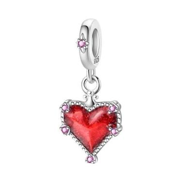 Imagem de Berloques De Contos De Fadas Castelo De Rosas E Coelho Raposa Prateada