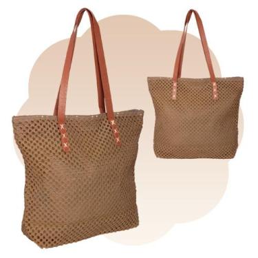 Imagem de Bolsa de Palha Feminina Praia Verão Clube Passeio Grande - Plike