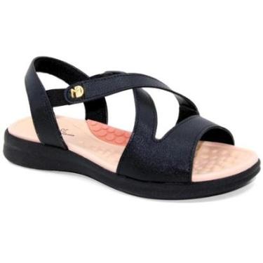 Imagem de Sandália Modare Tiras Cruzadas Ultra Confort Feminina - Preto - 33-Feminino