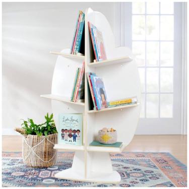 Imagem de Estante infantil árvore de leitura Guidecraft EdQ Branca em madeira bétula com 3 prateleiras 122cm