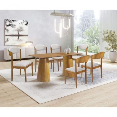 Imagem de Sala De Jantar 6 Cadeiras 1,80x0,90m Brindisi Art Salas