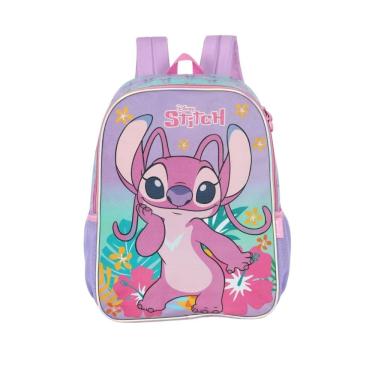 Imagem de Mochila De Costas Angel & Stitch Glitter Meninas Escolar