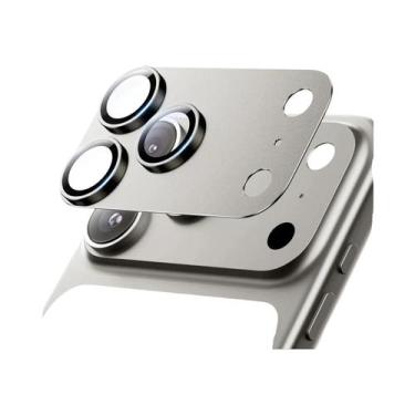 Imagem de Protetor De Lente De Câmera pro Max Para Celular 17 16 15 14 Com Adsor